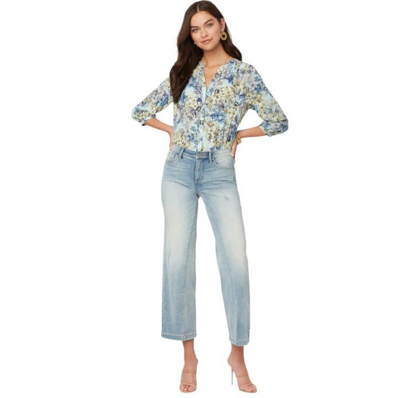 NYDJ Teresa Wide Leg Ankle Jeans Size 10